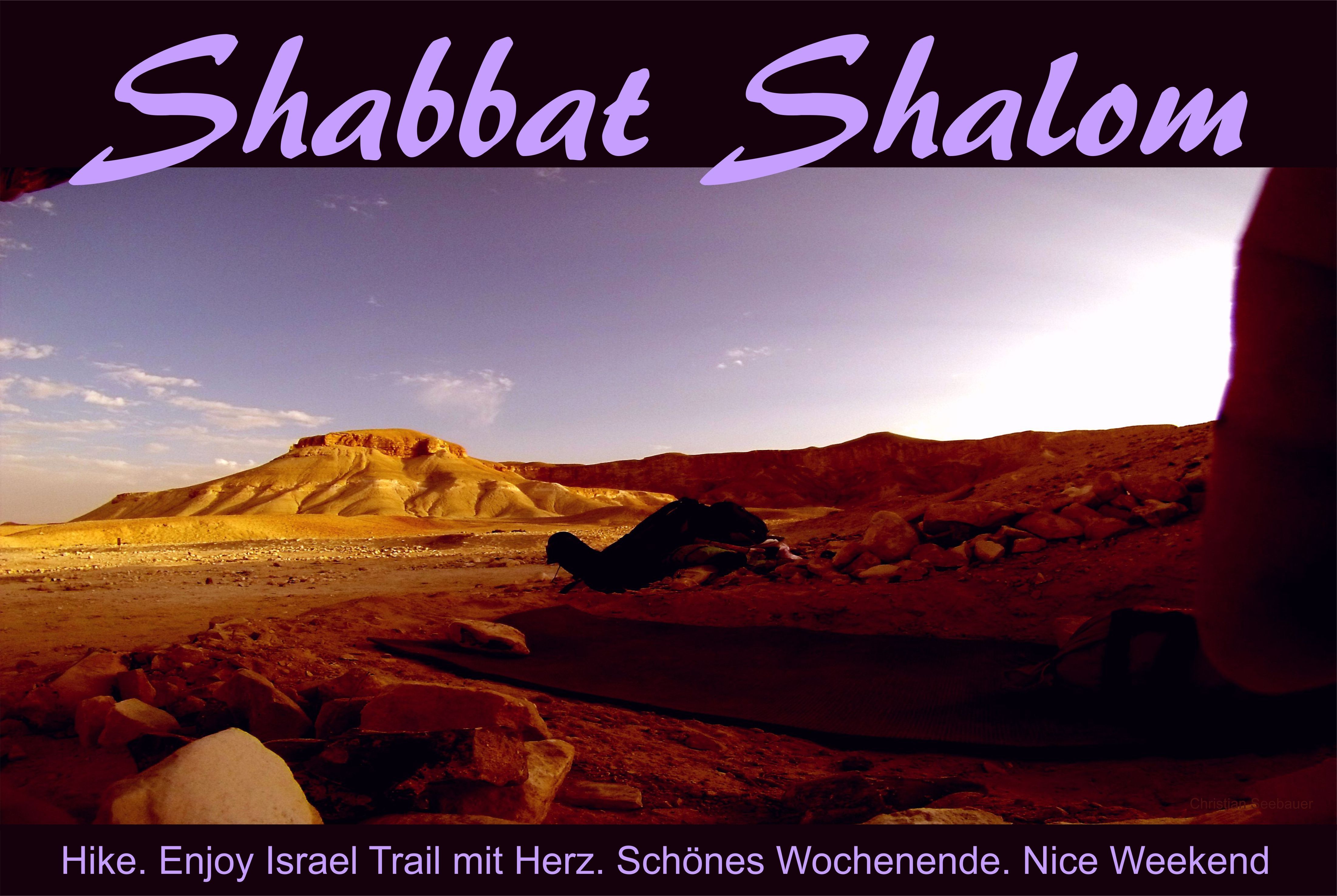 Shabbat Shalom am Israel Trail